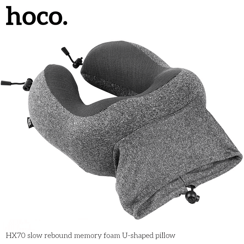 หมอนรองคอ HOCO HX70 เมมโมรี่โฟม ทรงตัว U รองรับต้นคอ 360&deg; พับเก็บได้ พร้อมถุงสำหรับพกพา